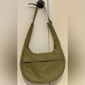 Athleta Olive Branch Green All About Medium Hobo Crossbody Bag
